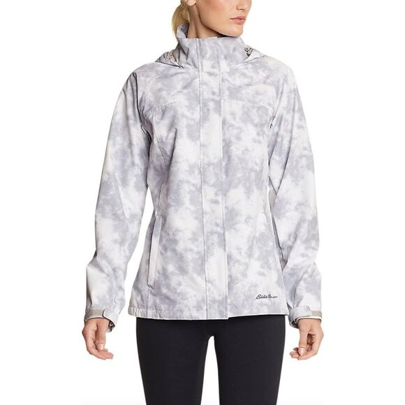 Eddie Bauer Women's Rainfoil Packable Jacket Hooded Pockets Size M Weatheredge - Picture 1 of 14